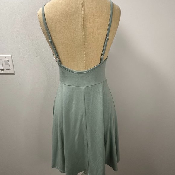 Forever 21 Sage Green Cinched Front Knit Dress - Picture 2 of 3